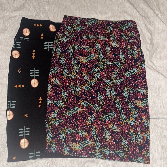 LuLaRoe Multi Color Floral Print Business Casual Pencil Skirt Set Size Small - Picture 2 of 7